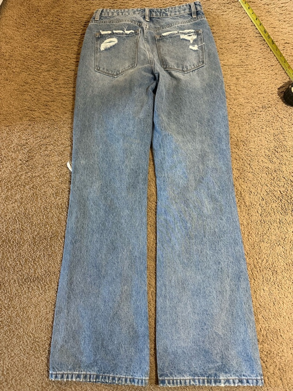 Flying Monkey Women’s Distressed High Rise Blue Jeans Size 26 - Picture 5 of 8